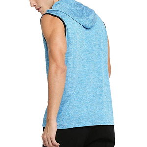 Hooded Vest Casual Sportswear Design Ideal For Gym Workout Training <b>Men</b> <b>Sleeveless</b> Hoodies Lightweight Cotton Fabric Comfortable - Product Image 6