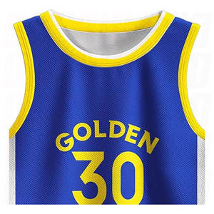 Ensemble d'entraînement de basketball personnalisé pour hommes, maillot et short de basketball bleus de qualité supérieure, respirants et légers - Product Image 2