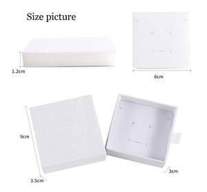 Boîte de rangement carrée de luxe trois-en-un avec logo personnalisé, design personnalisé, collier, bague, boucles d'oreilles, bijoux, sac en carton avec ruban, sac à main coulissant - Product Image 6