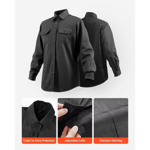 เสื้อเชิ้ตป้องกันไฟไหม้ 100% ผ้าฝ้าย สำหรับงานเชื่อม ป้องกันไฟฟ้าสถิต ระบายอากาศได้ดี ไซส์ใหญ่ ใส่ได้ทั้งชายและหญิง - Product Image 4