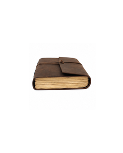 Classic B5 Size Brown Soft Cover <b>Leather</b> Journal with Thread and Strip Lock Closure Customizable for Business and Office Use - Product Image 1
