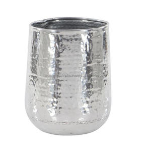 Jardinière galvanisée en forme d'hexagone tendance Ensemble de 3 pots de fleurs extérieurs Décoration de maison et de jardin - Product Image 6