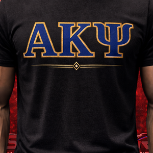 Camisetas Cómodas de Algodón para Fraternidades, Ropa Personalizada con Estampado de Letras Griegas para Universidades y Organizaciones, camiseta Alpha Kappa Psi - Product Image 2