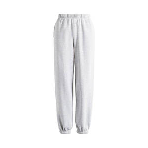 Pantalones Deportivos de Punto Grises para Mujer, Cintura Media, Elásticos, Largos hasta el Tobillo, Corte Holgado, Casuales, para Otoño, 100% Algodón, Forro Polar Transpirable - Product Image 4