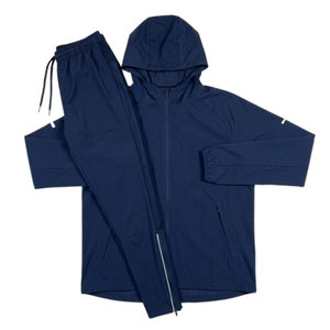 Unisex Custom Printed Solid Windbreaker & Sports Tracksuit Set 2-Piece Hooded Casual Gym Activewear Streetwear - Product Image 1