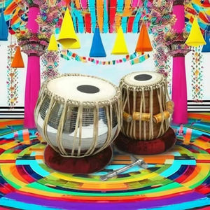 Tabla india artesanal de madera, juego de 2 instrumentos musicales profesionales de 10 y 5 pulgadas para decoración del hogar - Product Image 6