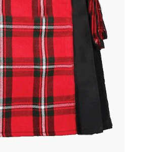 Kilt utilitario de carga de tartán tradicional negro gótico con bolsillos extraíbles Nuevo diseño Senderismo Desgaste Kilts de algodón - Product Image 2