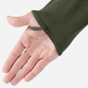 Sweat à capuche vert olive pour homme, manches longues, UPF 50, anti-UV, vêtements de pêche, pull-over, couleur unie, polyester - Product Image 3