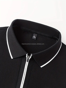OEM al por mayor 65% algodón 35% poliéster manga larga hombres Polo camisetas personalizadas polos, hombres polos camisas - Product Image 3