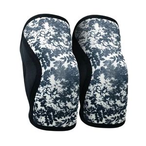 Woodland Camo Knee Sleeve Green Khaki Brown Neoprene 7mm Squat <b>Compression</b> Joint Support Gym Weightlifting Knee Sleeve Pair - Product Image 5