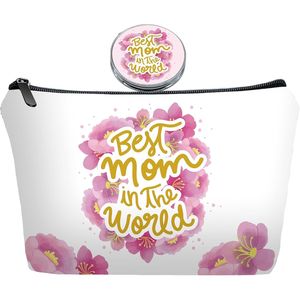 Set di Borse da Viaggio Personalizzate per Cosmetici con Specchio, Kit Organizzatore Trucchi per Donne e Mamme, per Uso Quotidiano e in Viaggio - Product Image 1