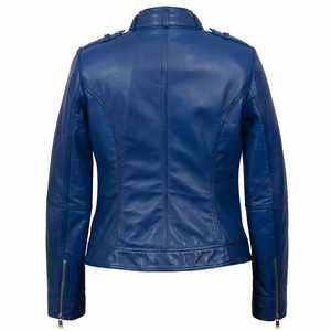 Blouson en cuir pour femme, collection automne-hiver 2026, nouveau modèle ample, manteau en cuir tendance pour femme - Product Image 3