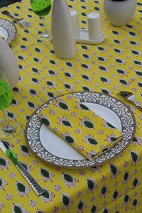 Indian Floral Hand Block Printed Cotton <b>Tablecloth</b> French Style Table Cover For Weddings Home Farmhouse Decor - Product Image 3