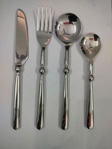 Ensemble de couverts modernes en acier inoxydable, finition miroir, passe au lave-vaisselle, vaisselle de mariage - Product Image 3