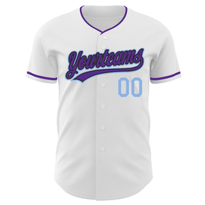 Custom White Full Button Baseball Jersey-Lightweight Moisture Wicking 100% Polyester Breathable Printed Unisex Adult - Product Image 6
