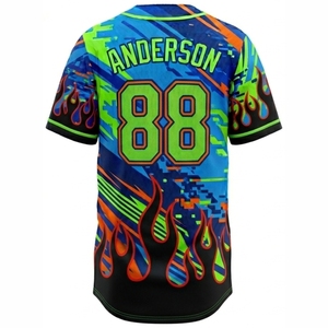 เสื้อเบสบอลแบบใหม่ล่าสุด ออกแบบเองได้ สำหรับทุกเพศ พิมพ์ลายได้ ระบายอากาศดี เหมาะสำหรับทีมกีฬา เสื้อซอฟต์บอลและเบสบอลสำหรับผู้ชาย - Product Image 2