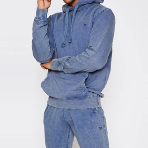 Survêtement décontracté à capuche en molleton avec logo personnalisé, 100 % coton, écologique, anti-humidité, vêtements de sport actifs pour la gym - Product Image 4