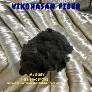 Fibre de polyester recyclé à 100 %, noire unie, de qualité A, fabriquée par Vikohasan, certifiée GRS, à bon prix, pour le rembourrage et le filage. - Product Image 4