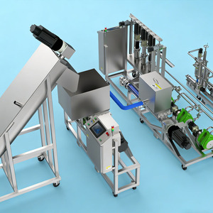 Ligne de production de jus de canne à sucre, pastèque, noix de coco, maïs, noix de cajou avec filtre en acier inoxydable pour jus de nectar et jus d'aloe vera - Product Image 1