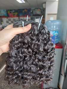 Paquete de cabello rizado Remy birmano Extensiones de cabello humano crudo con grado de calidad - Product Image 3