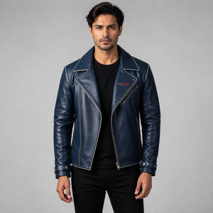 2026 High Street Men's Leather <b>Jacket</b> Professional Custom Logo Printing <b>Light</b> <b>Weight</b> Breathable High Quality OEM Serviced - Product Image 1