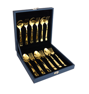 Weddings Brass Spoon Gifts Packing <b>Red</b> <b>Box</b> Medium Handle Fork/Spoon/Knife Flatware Cutlery Spoon Top Price - Product Image 5