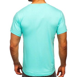 T-shirts pour hommes en coton 100% col rond, style streetwear, couleur unie, manches courtes, coupe oversize, en vente. - Product Image 3