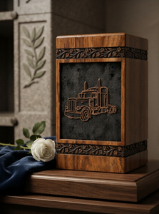 Custom Wooden <b>Ash</b> Urn Laser Engraved <b>Keepsake</b> Cremation Urn Square Memorial Tabletop Vase - Product Image 3