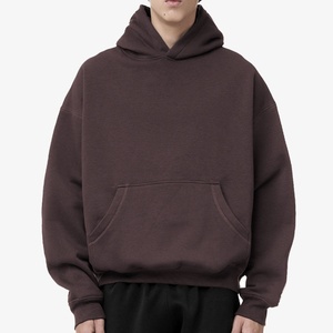 Men's Oversized Hoodie Mint Green Solid Color Fleece Hooded Sweatshirt Casual Embroidered Windproof <b>Waterproof</b> - Product Image 1