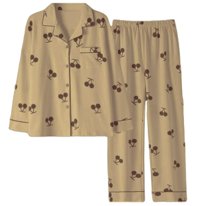 Premium <b>Men</b> Lounge <b>Set</b> with Abstract Pattern Women's Home Wear Long-sleeved Trousers Cotton AOP <b>Pajama</b> <b>Set</b> <b>for</b> Sleepwear - Product Image 1