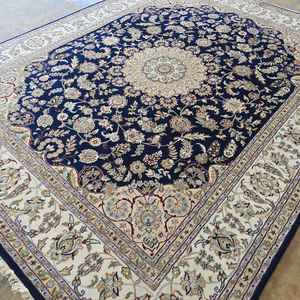 พรมทอมือลายปักสีสันสดใสจากขนสัตว์/ไหมตุรกี  แบบเป็นมิตรกับสิ่งแวดล้อม  ไม่ลื่น  ขนสั้น - Product Image 2