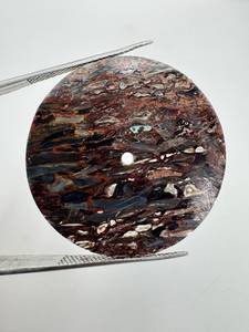 Esfera de Reloj de Piedra Pietersite Natural de 37 mm, 1.40 mm de Grosor, Orificio de 2 mm, Esfera de Reloj de Piedras Preciosas de Lujo Hecha a Mano - Product Image 5
