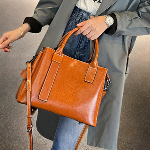 Bolsos de Mano Casuales de Cuero Genuino para Mujer, de Lujo, 2026, con Cadena, Borlas, Cierre de Cremallera y Dos Correas - Product Image 2