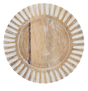 Minimalist Design Durable Wood Charger <b>Plate</b> Dish Solid Wood Charger <b>Plate</b> Traditional Chinese Design Handmade Charger <b>Plates</b> - Product Image 2