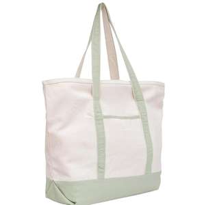 Sac fourre-tout personnalisé avec logo, réutilisable pour les courses, sac de transport quotidien, sac de plage en toile de coton robuste avec fermeture éclair - Product Image 2