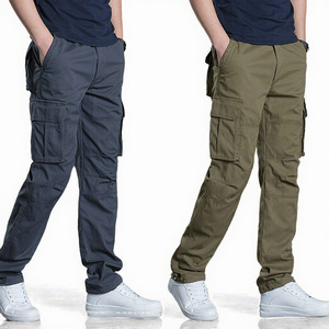 Men's Cargo Pants Multiple Pockets Elastic Waist Casual Workwear Spring Wear Canvas Material Breathable Lightweight 100% Cotton - Product Image 3