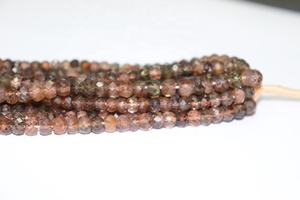 Rondelle à facettes d'andalousite naturelle de haute qualité Pierres précieuses en vrac Perles d'andalousite de haute qualité - Product Image 4