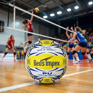 Balón de Voleibol Cosido a Máquina con Cubierta de PU Suave al Tacto para un Control Mejorado, Entrenamiento, Práctica y Partidos - Product Image 4