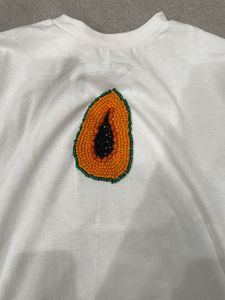 Achetez un haut court en tricot de coton de qualité supérieure, à col halter, sans manches, de style sportif, pour l'été, avec des perles, pour femmes - Product Image 3