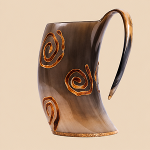 Tribal Buffalo Horn Beer Mug Set For Party Event Handcrafted Viking Mug Unique Pattern Tankard <b>Drinkware</b> Cup Bar <b>Accessory</b> - Product Image 4