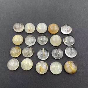 Natural Golden Rutile Mix Size Round Loose Gemstone Cabochon 4,5,6,7,8,9,10,11,12, mm Golden Rutile Cabochon for Jewelry - Product Image 6