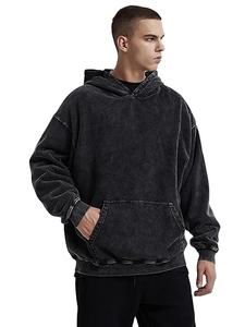 Sudaderas con capucha para hombre Sudadera con capucha de gran tamaño Vintage Lavado ácido Parejas Jersey de algodón Sudaderas con capucha para hombres Streetwear Sudaderas - Product Image 4