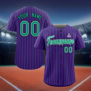 Maillot de baseball personnalisé 2025 noir et blanc avec accent bleu, uniforme d'équipe boutonné, nom et numéro personnalisés, impression professionnelle, 100 % polyester - Product Image 4