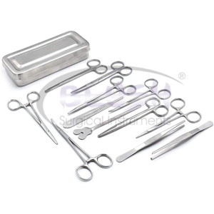 Coffrets de ciseaux et pinces en acier inoxydable pour la chirurgie en milieu hospitalier, kits de pansements chirurgicaux par Blush Surgical - Product Image 5