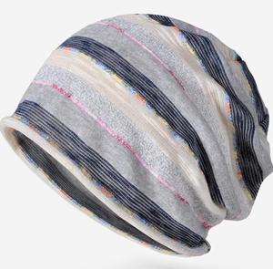Chapeau à oreillettes rayé unisexe, 100% acrylique, tricoté à la machine, décontracté, hiver, réglable 56-58CM, couvre-chef pour enfants - Product Image 1