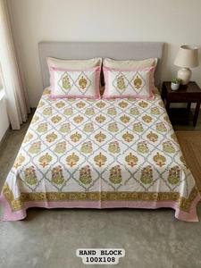 Draps de lit king size en pur coton, faits main, très demandés, avec 2 taies d'oreiller réversibles à fermeture éclair, pour chambre à coucher, disponibles à la vente - Product Image 4