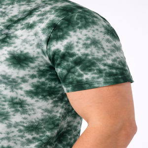 Camiseta Ringer con Estampado Tie Dye, Transpirable y de Secado Rápido, Lisa, Casual, de Verano, de Manga Corta para Hombre - Product Image 4