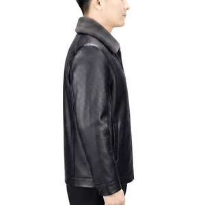 Chaqueta de cuero para hombre de alta calidad al mejor precio, chaquetas de manga larga para hombre, chaquetas de cuero genuino a la moda para hombre - Product Image 3