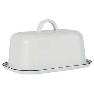 Mantequillera Rectangular Clásica con Tapa de Agarre Arqueado, Bandeja Ancha para Servir, Acabado Liso y Elegante, Almacenamiento de Mantequilla para la Encimera de la Cocina - Product Image 3
