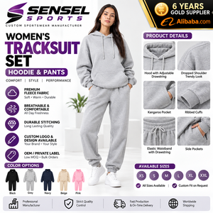 Manufacturers Custom Logo Streetwear Drop Shoulder 500gsm Heavyweight Blank No String Oversized Cotton Fleece <b>tracksuits</b> <b>women</b> - Product Image 1